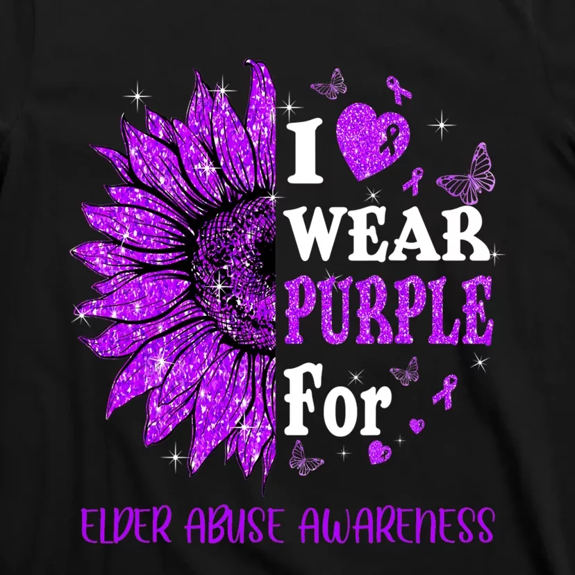 Twinkle Heart Sunflower Elder Abuse Awareness T-Shirt