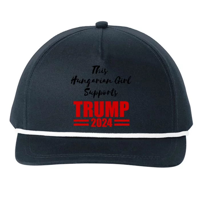 This Hungarian Supports Trump 2024 Political Gift Snapback Five-Panel Rope Hat