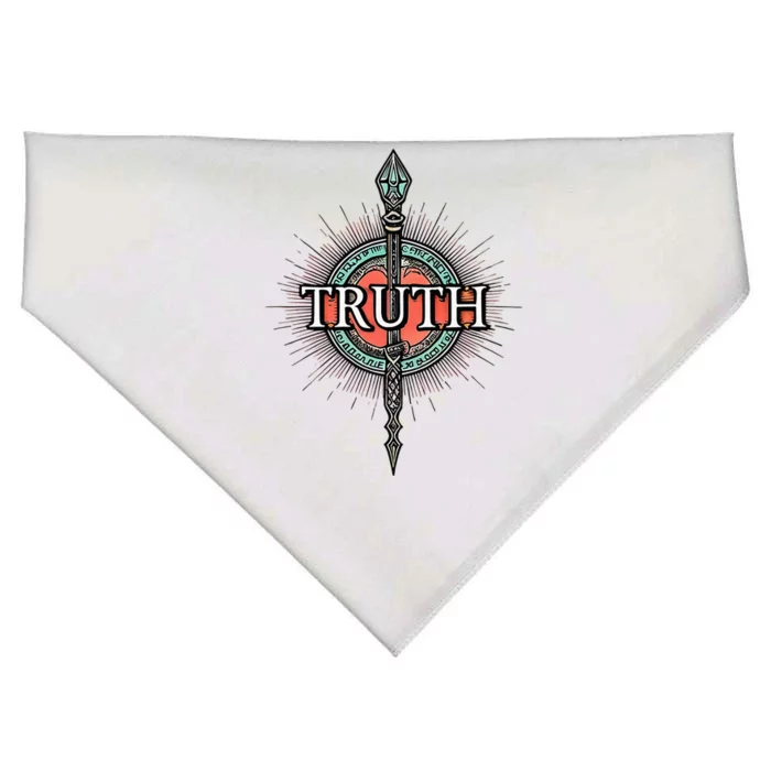 Truth Honesty Spirituality Politics Meditation Love God USA-Made Doggie Bandana