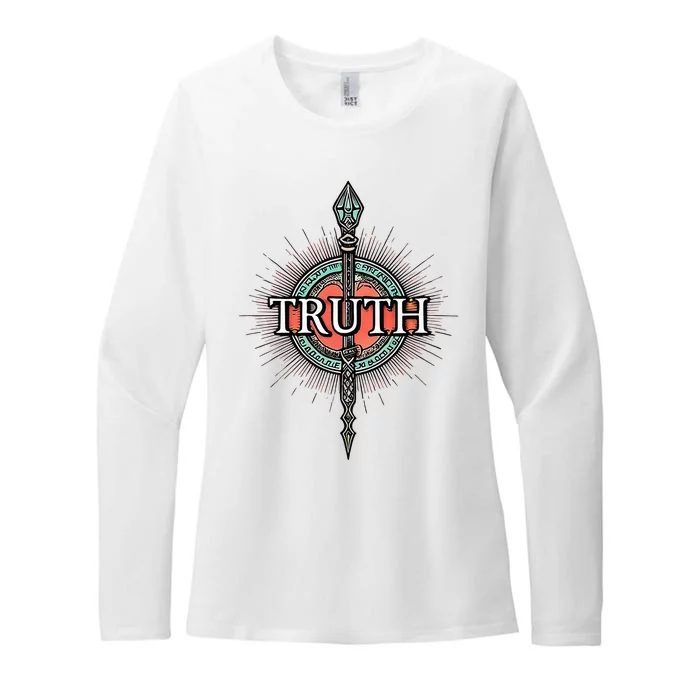 Truth Honesty Spirituality Politics Meditation Love God Womens CVC Long Sleeve Shirt