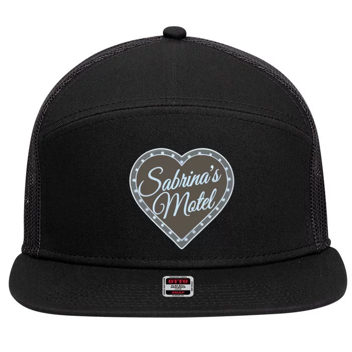 The Honeymoon Shoppe SabrinaS Motel 7 Panel Mesh Trucker Snapback Hat