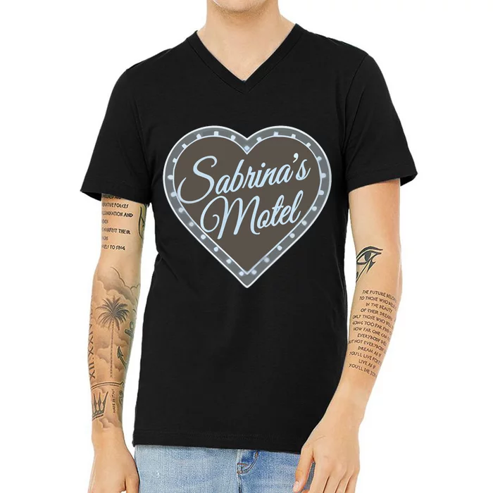 The Honeymoon Shoppe SabrinaS Motel V-Neck T-Shirt