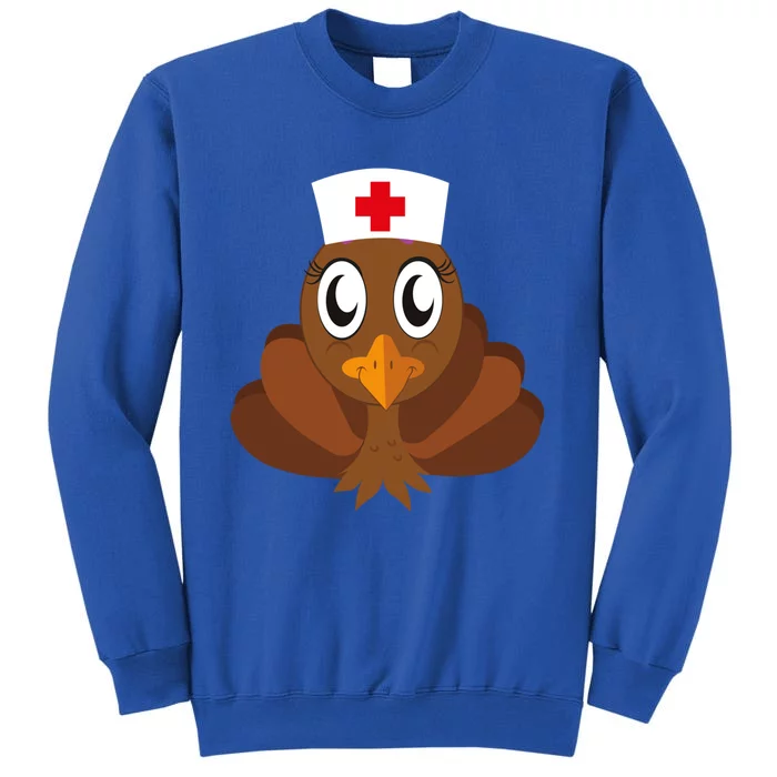 Thanksgiving Holiday Scrubs Top Fall Turkey Nurse Cool Gift Tall Sweatshirt