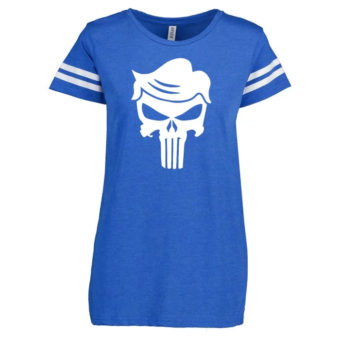 Trump Hair Skull Enza Ladies Jersey Football T-Shirt