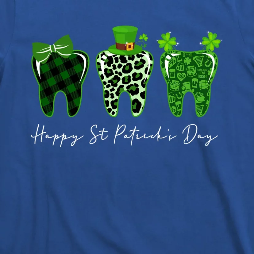 Teeth Happy St Patricks Day For Dentist Dental Holiday Funny Gift T-Shirt