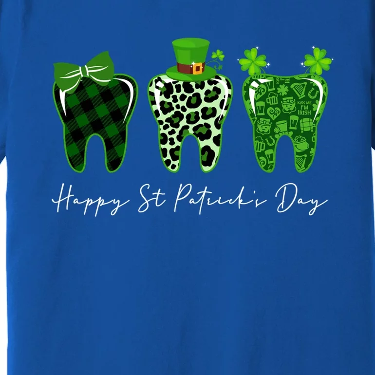 Teeth Happy St Patricks Day For Dentist Dental Holiday Funny Gift Premium T-Shirt