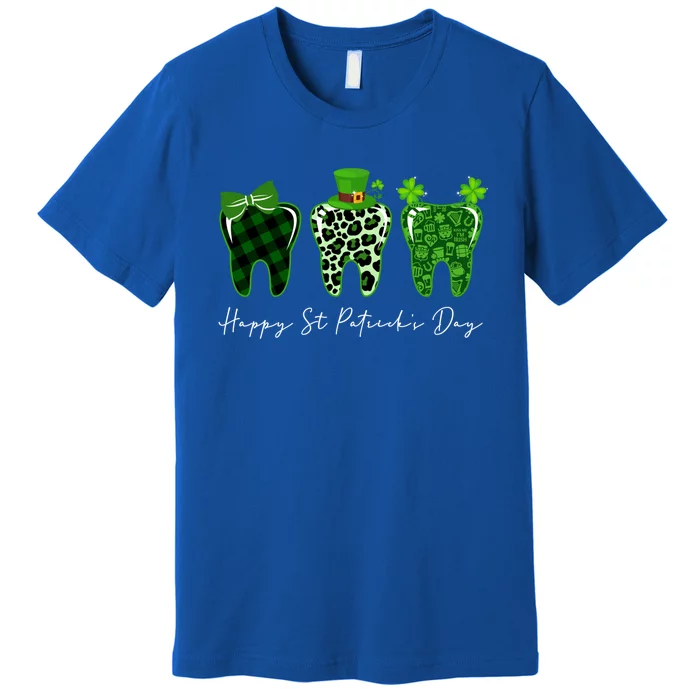 Teeth Happy St Patricks Day For Dentist Dental Holiday Funny Gift Premium T-Shirt