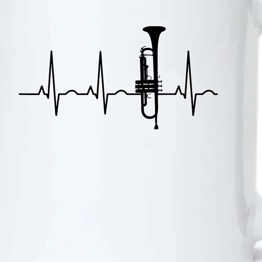 Trumpeter Heartbeat Trumpet Player Music Jazz Black Color Changing Mug