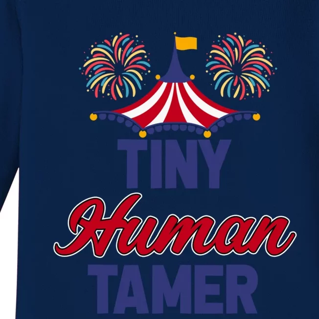 Tiny Hu Tamer Circus Carnival Ring Master Teacher Parent Gift Baby Long Sleeve Bodysuit