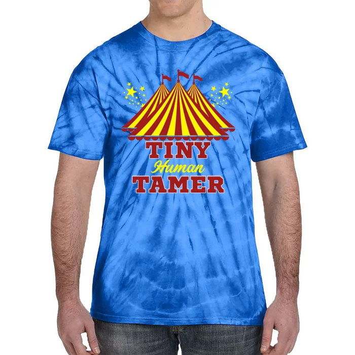 Tiny Hu Tamer Circus Carnival Ring Master Teacher Parent Gift Tie-Dye T-Shirt