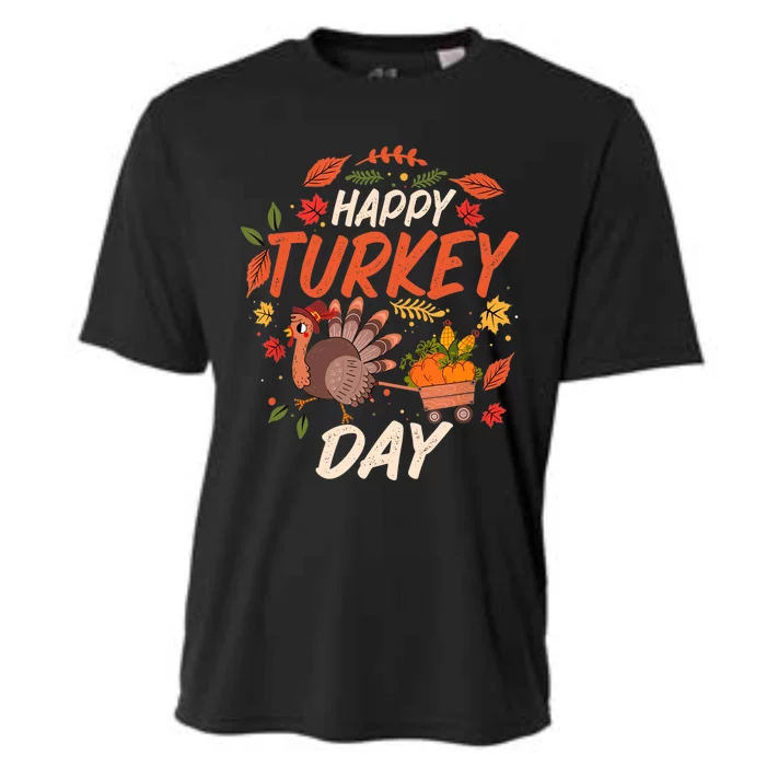 Thanksgiving Happy Turkey Day Holiday Gifts For Girls Cooling Performance Crew T-Shirt