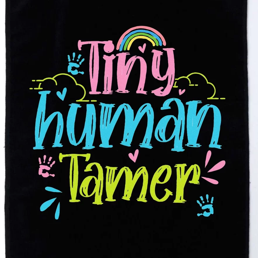 Tiny Human Tamer Daycare Provider Nanny PreK Teacher Platinum Collection Golf Towel