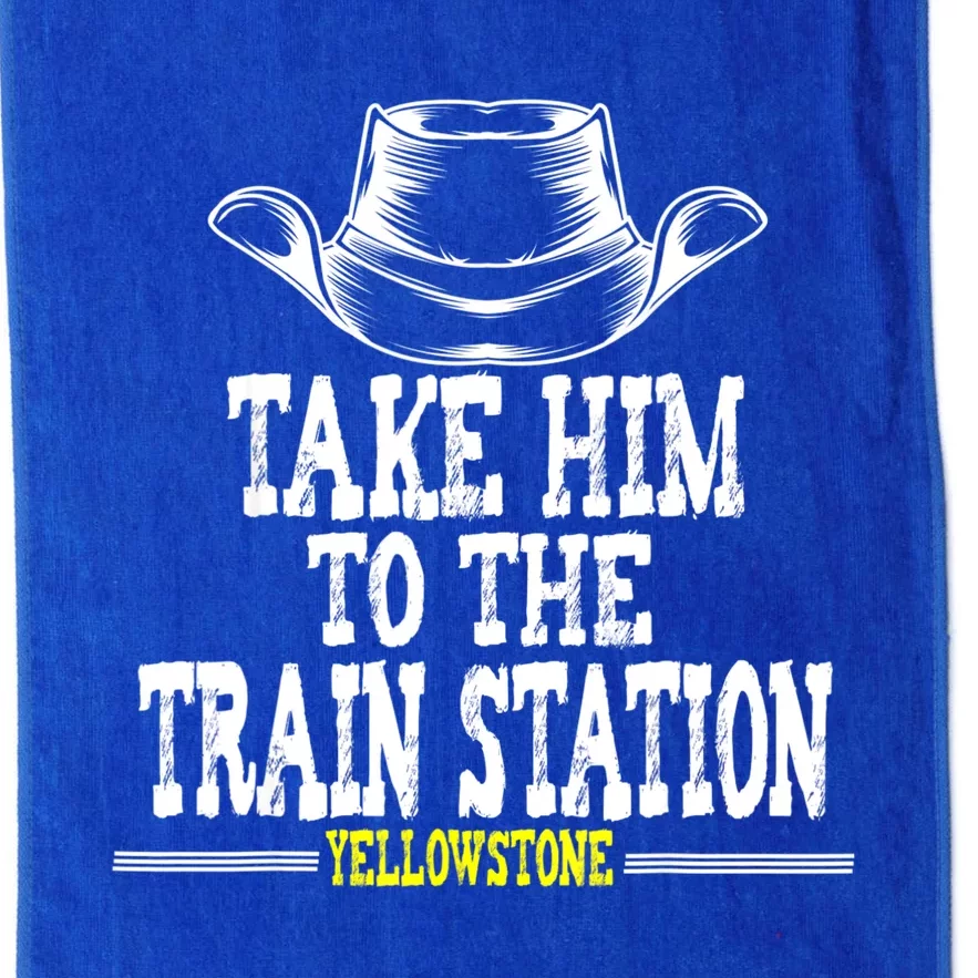 Take Him To The Train Station Apparel Platinum Collection Golf Towel