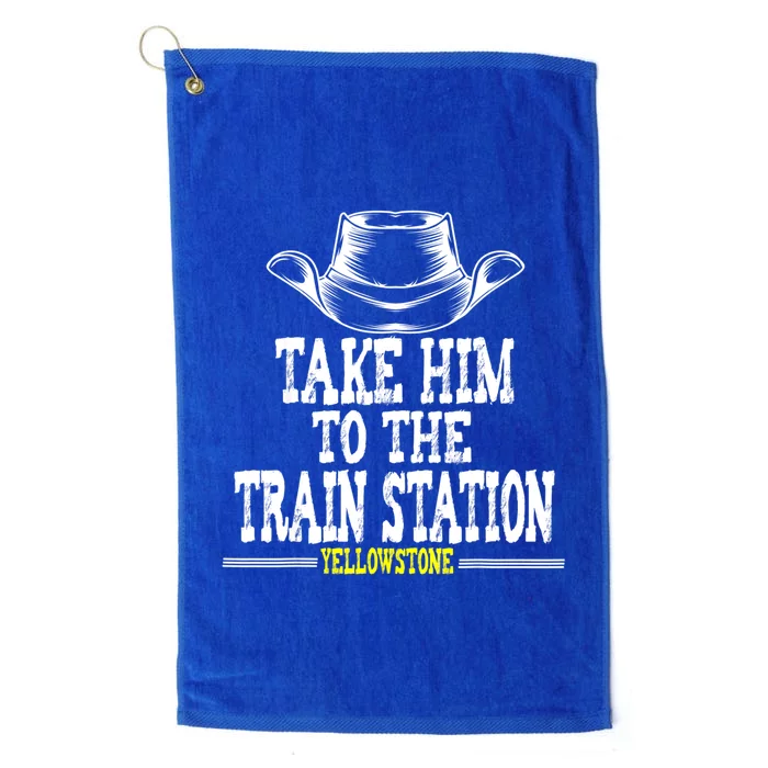 Take Him To The Train Station Apparel Platinum Collection Golf Towel