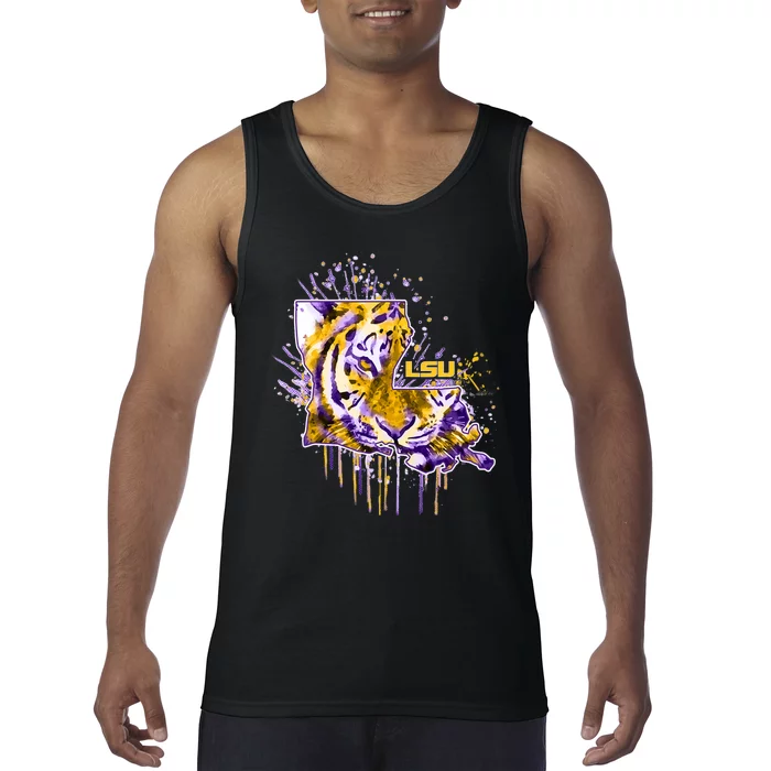 Tigers Half Tiger Face Tank Top