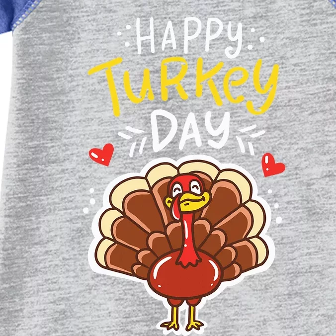 Thanksgiving Happy Turkey Day Holiday Gift Infant Baby Jersey Bodysuit