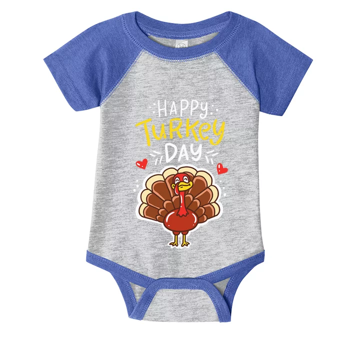 Thanksgiving Happy Turkey Day Holiday Gift Infant Baby Jersey Bodysuit