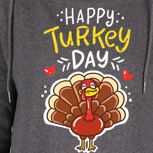 Thanksgiving Happy Turkey Day Holiday Gift Womens Funnel Neck Pullover Hood