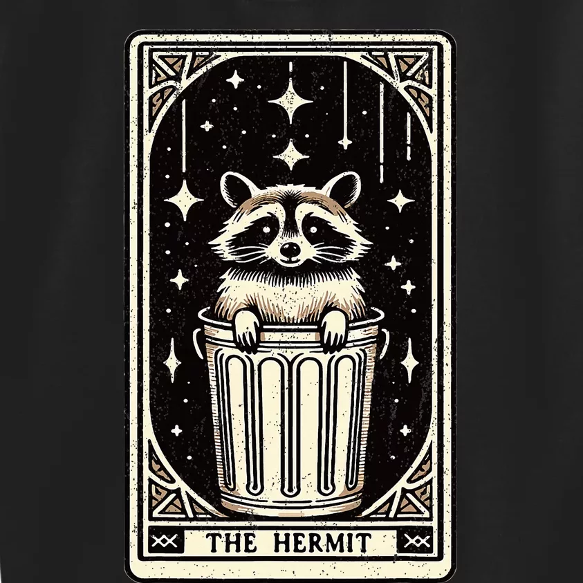 The Hermit Tarot Card Mystic Funny Raccoon Kids Sweatshirt