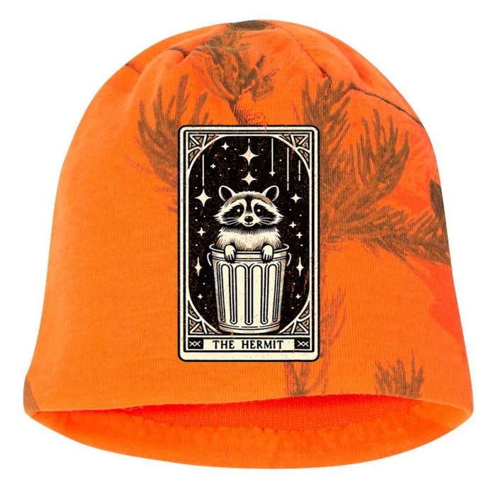 The Hermit Tarot Card Mystic Funny Raccoon Kati - Camo Knit Beanie