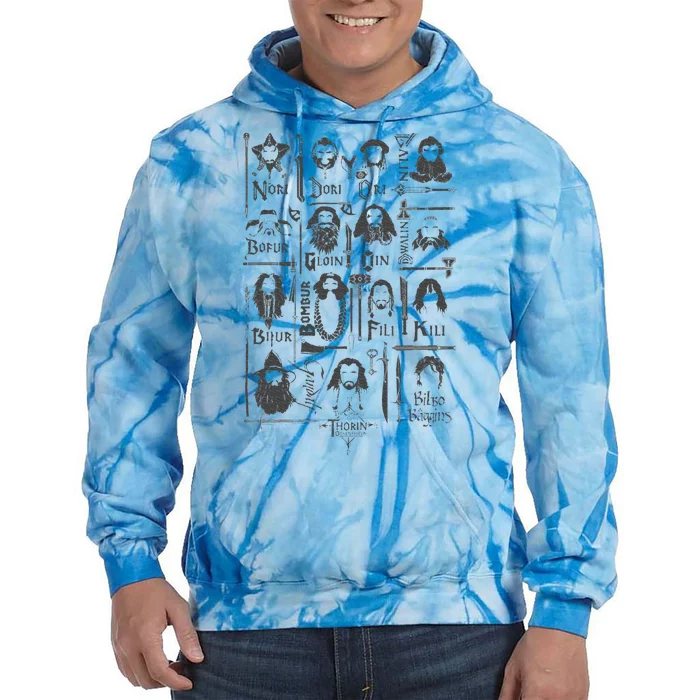 The Hobbit The Company Of Thorin Oakenshield Tie Dye Hoodie