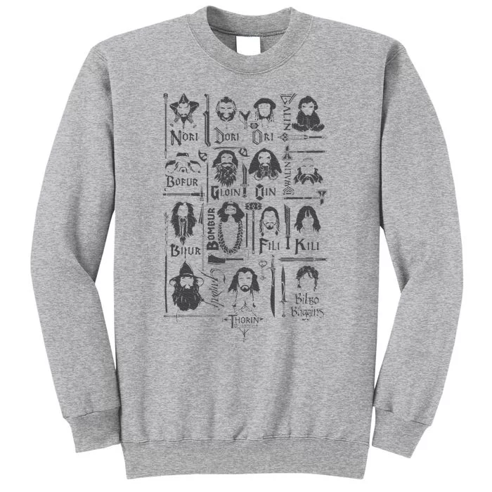 The Hobbit The Company Of Thorin Oakenshield Tall Sweatshirt