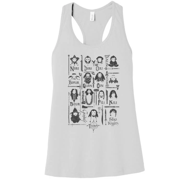 The Hobbit The Company Of Thorin Oakenshield Women's Racerback Tank