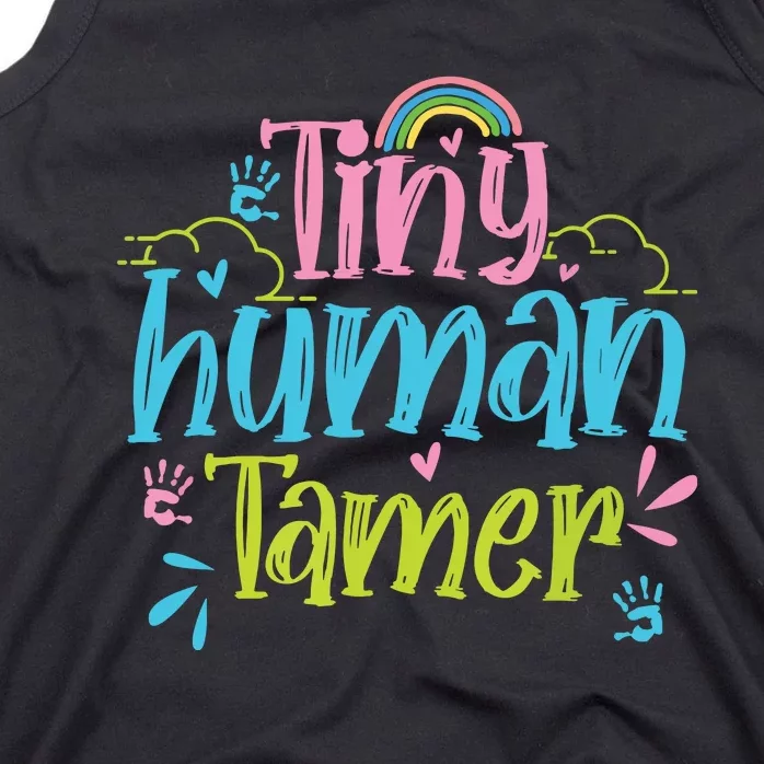 Tiny Human Tamer Daycare Provider Nanny PreK Teacher Tank Top