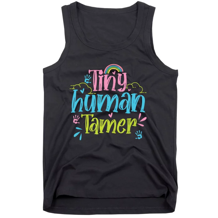 Tiny Human Tamer Daycare Provider Nanny PreK Teacher Tank Top