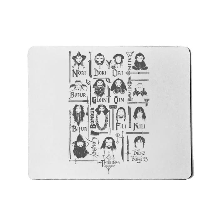 The Hobbit The Company Of Thorin Oakenshield Mousepad