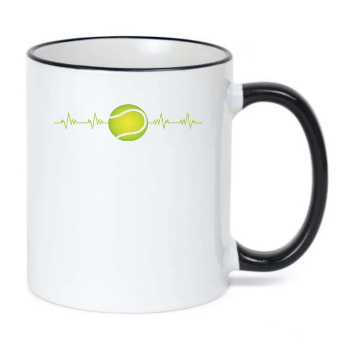 Tennis Heartbeat Black Color Changing Mug