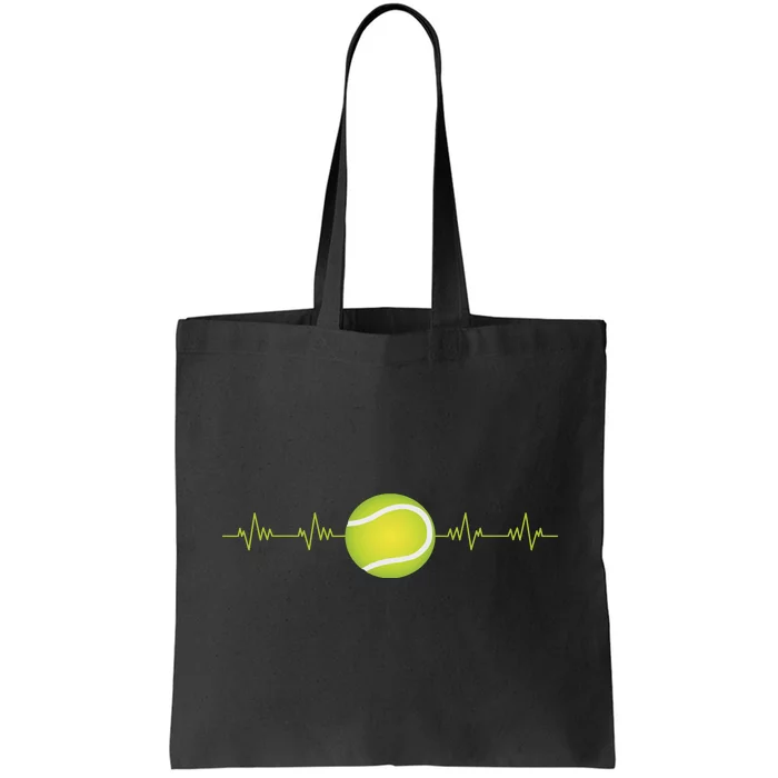 Tennis Heartbeat Tote Bag