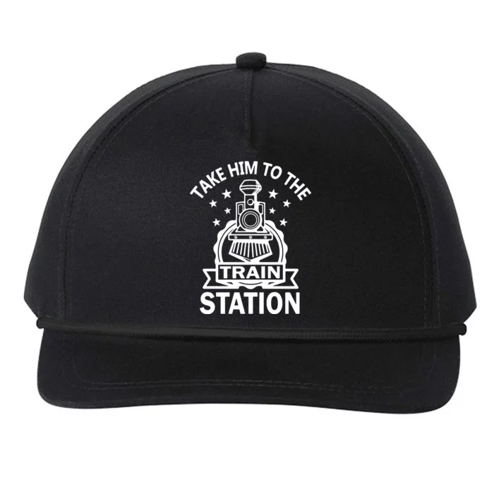 Take Him To The Train Station Snapback Five-Panel Rope Hat