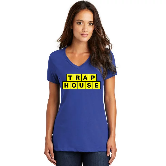 Trap House Women's V-Neck T-Shirt