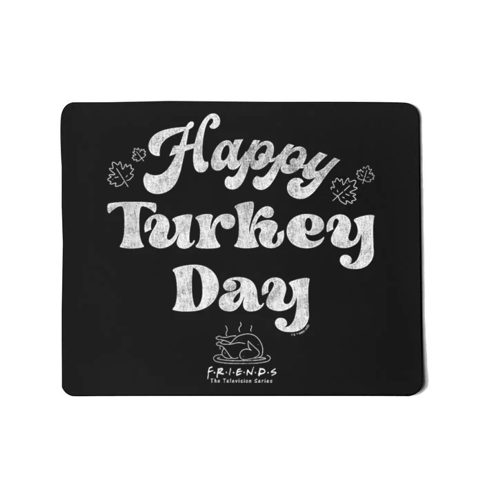 Thanksgiving Happy Turkey Day Vintage Text Mousepad