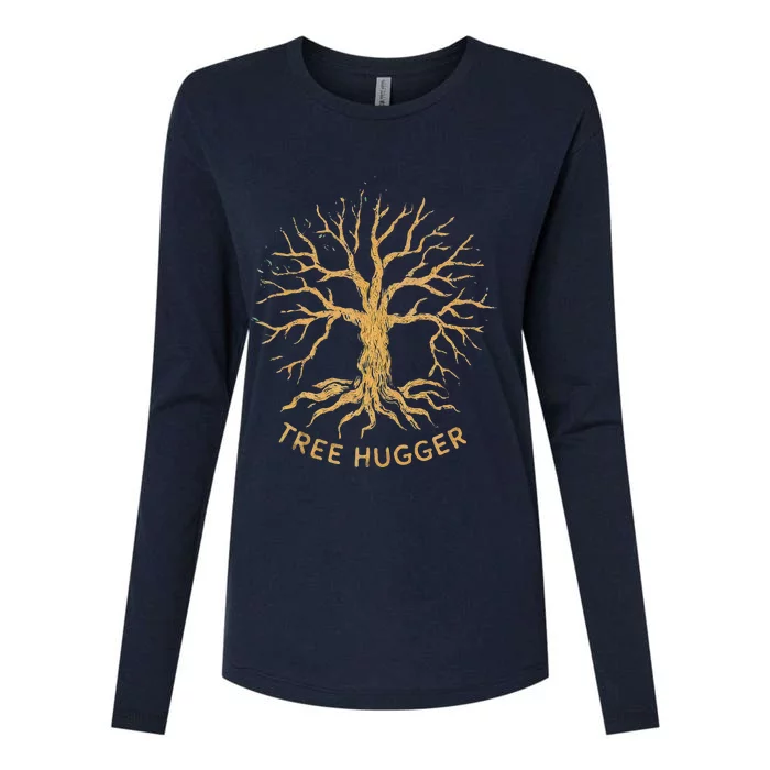 Tree Hugger Womens Cotton Relaxed Long Sleeve T-Shirt