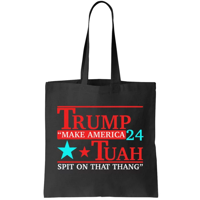 Trump Hawk Tuah Viral Meme Humor Tote Bag