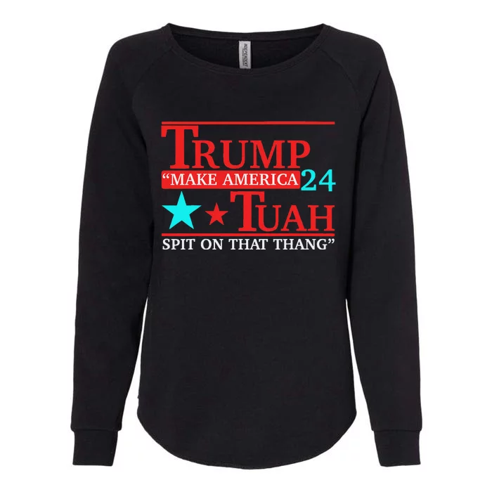 Trump Hawk Tuah Viral Meme Humor Womens California Wash Sweatshirt