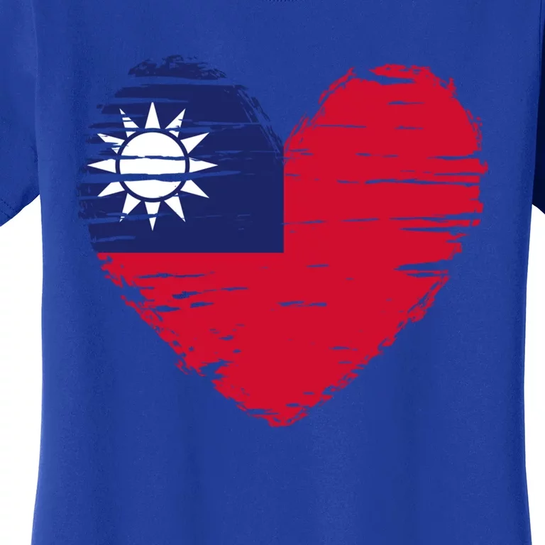 Taiwan Heart Taiwanese Flag Taiwanese Pride Funny Gift Women's T-Shirt