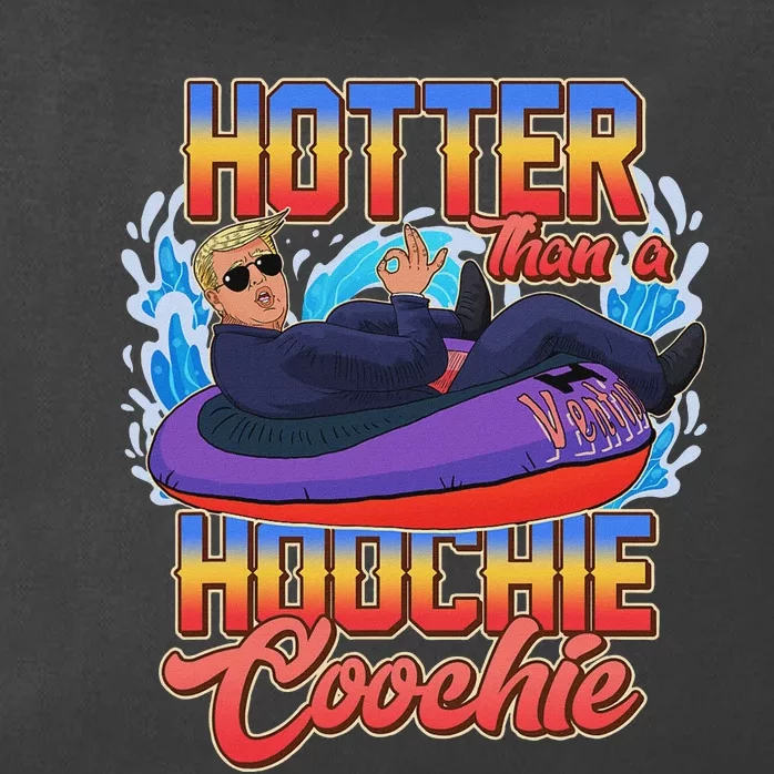 Trump Hotter Than A Hoochie Coochie Funny Zip Tote Bag