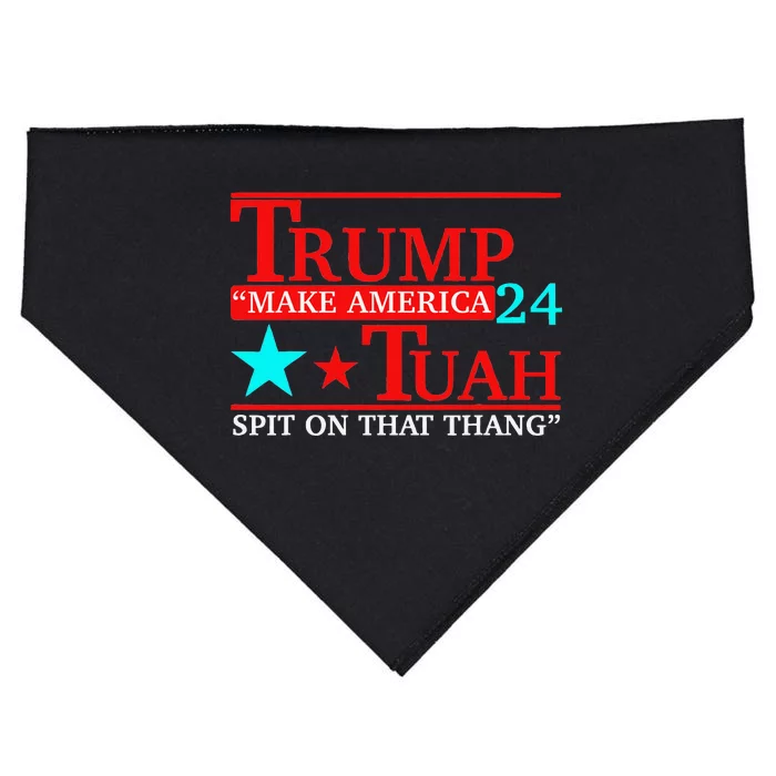 Trump Hawk Tuah Viral Meme Humor USA-Made Doggie Bandana