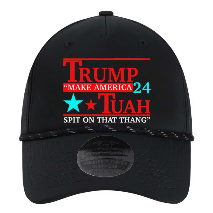 Trump Hawk Tuah Viral Meme Humor Performance The Dyno Cap