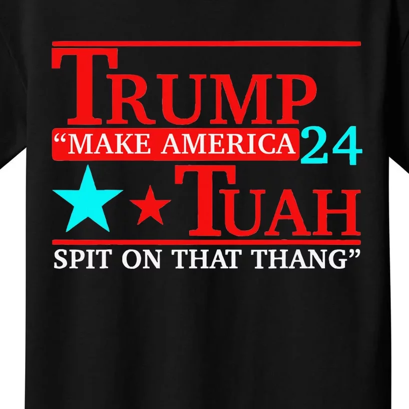 Trump Hawk Tuah Viral Meme Humor Kids T-Shirt