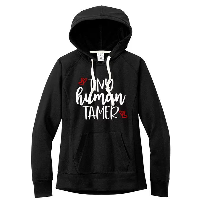 Tiny Human Tamer Funny Women's Fleece Hoodie