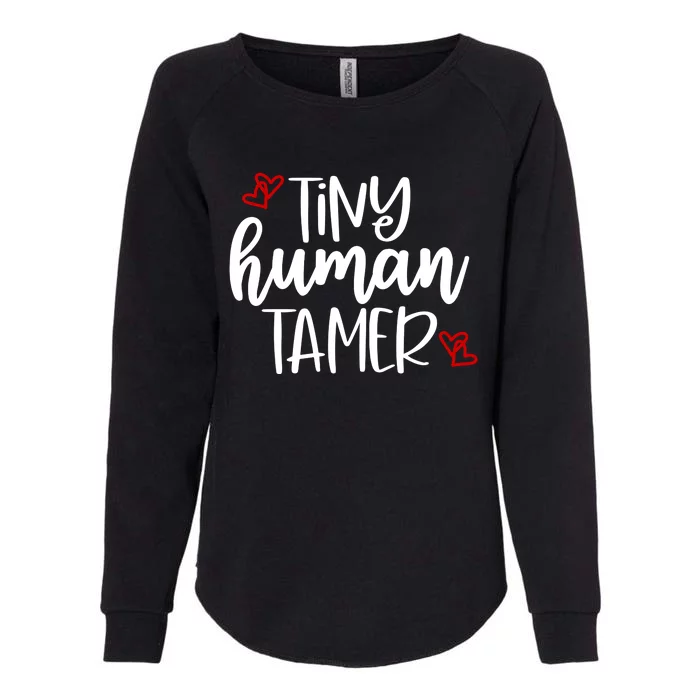 Tiny Human Tamer Funny Womens California Wash Sweatshirt