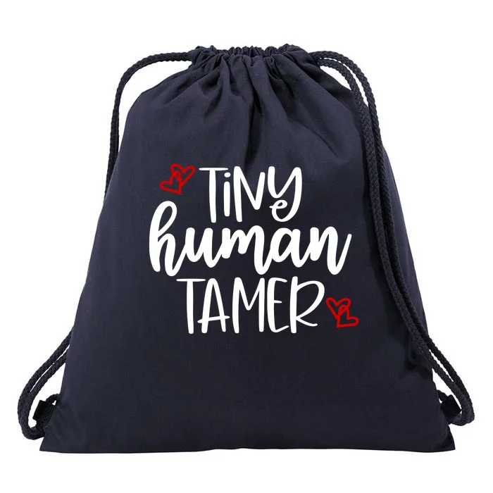 Tiny Human Tamer Funny Drawstring Bag