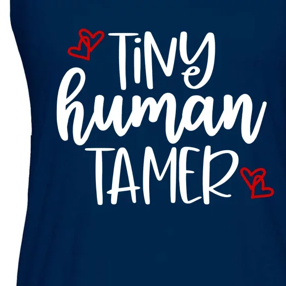 Tiny Human Tamer Funny Ladies Essential Flowy Tank