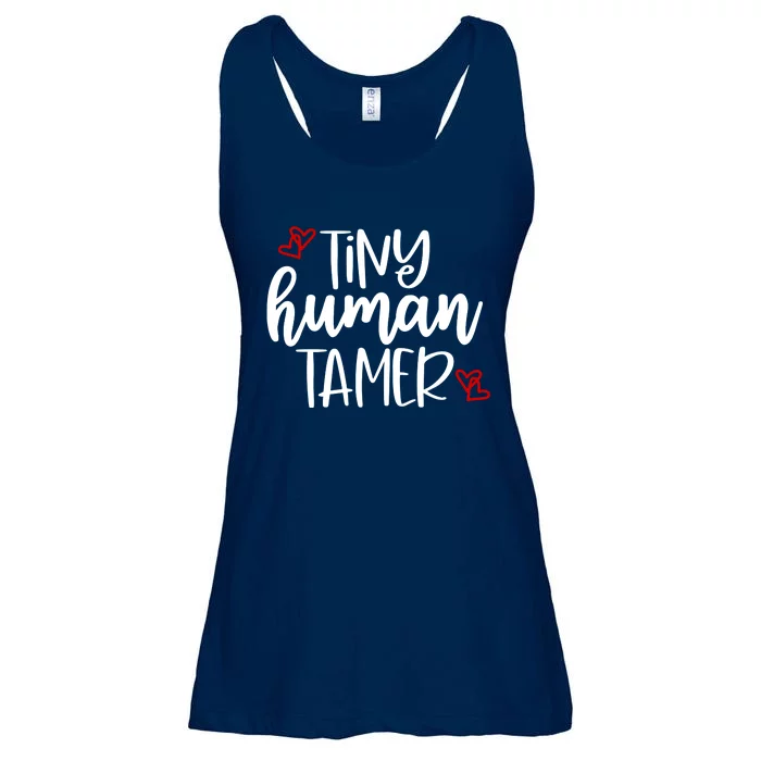 Tiny Human Tamer Funny Ladies Essential Flowy Tank