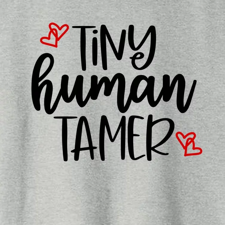 Tiny Human Tamer Funny Women's Crop Top Tee