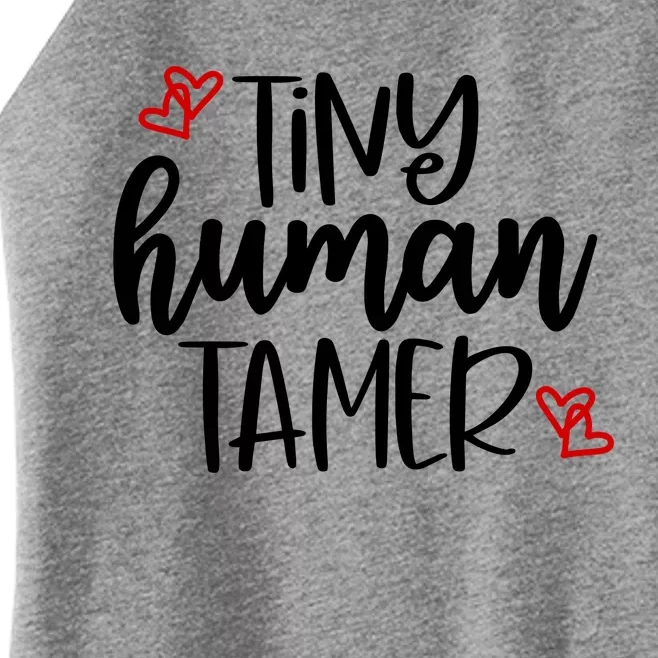 Tiny Human Tamer Funny Women’s Perfect Tri Rocker Tank